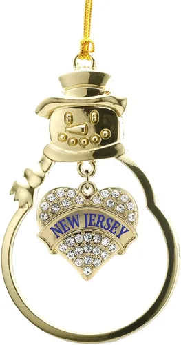 Miniatura 38 de Inspired Silver - Twin #1 - Adorno de Navidad dorado - Adorno de árbol de Navidad con dije de corazón con circonita cúbica - Decoración colgante