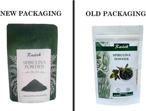 Miniatura 2 de Raslok Polvo de espirulina pura, apoyo inmunológico y antioxidantes, sin relleno y sin OMG, rico en proteína vegana (3.52 onzas)