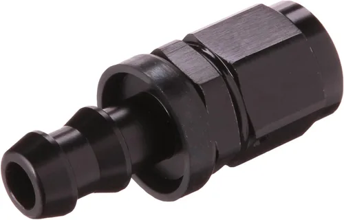 Miniatura 2 de Edelbrock 624013 Extremo de manguera Twist Lok recto -6 Blk anodizado