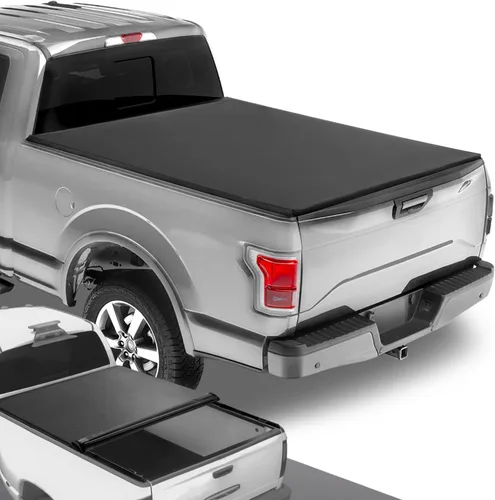 Miniatura 17 de DNA MOTORING Nueva actualización de cubierta para caja de camioneta rígida, de tres pliegues, compatible con plataforma de 6.5 pies, de modelos
