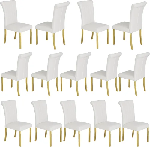 Miniatura 28 de Asday Juego de 2 sillas de comedor negras y plateadas, modernas sillas de comedor tapizadas de piel sintética con respaldo alto y patas cromadas