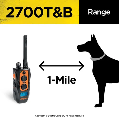 Miniatura 4 de Dogtra 2700T&B Collar electrónico de entrenamiento de perro de largo alcance de 1 milla y 1 milla y sonido de entrenamiento remoto para perros