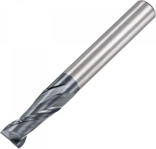 Miniatura 13 de uxcell Fresa de extremo de nariz cuadrada, punta de 0.039 in de diámetro de carburo sólido recubierto AlTiN Fresa CNC Fresa de 2 flautas en espiral