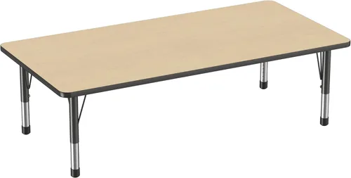 Miniatura 56 de FDP - Mesa rectangular para actividades escolares y aulas (24 x 36 pulgadas), patas gruesas para niños pequeños, altura ajustable de 15 a 24