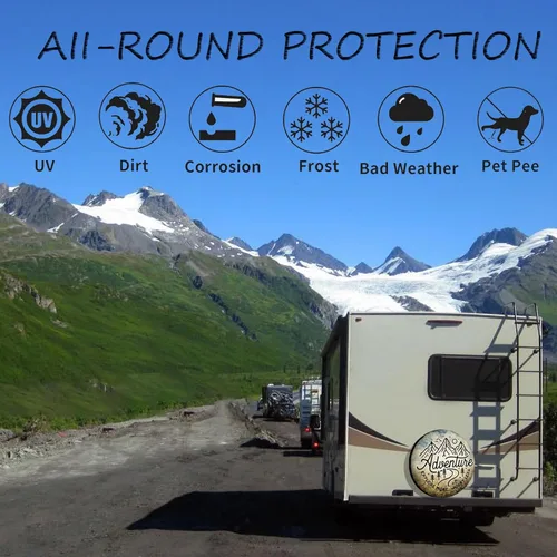 Miniatura 3 de Adventure RV Cubierta de Neumático de Repuesto Adecuada para RV Camión SUV Remolques Camper Vehículo Todo Terreno Cubierta de Neumático Elástica