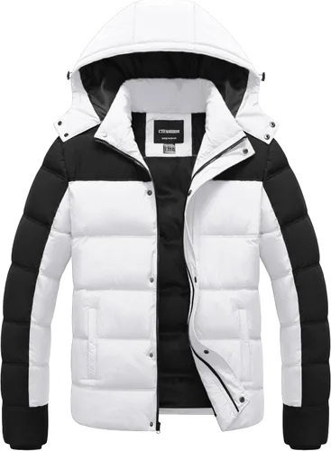 Miniatura 8 de Chaqueta acolchada impermeable para hombre, abrigo de invierno cálido y grueso, chaqueta parka, chaqueta de esquí y snowboard Rojo