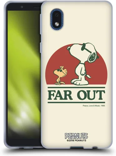 Miniatura 430 de Head Case Designs Funda de gel Woodstock 50th con licencia oficial de Peanuts Snoopy Guitar 1969 [protección de grado militar] compatible