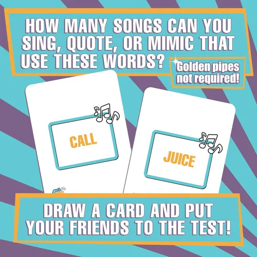 Miniatura 5 de Doin' The Most - Song Survivor: el mejor juego de cartas de fiesta para los amantes de la música. Juegos portátiles para cantar, imitar y ganar tu