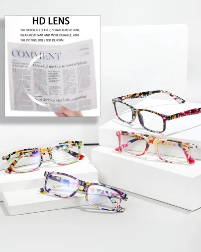 Miniatura 4 de Lentes de lectura elegantes para mujer, lectores con bloqueo de luz azul, anteojos para mujer, tramposos