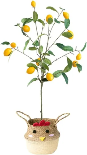 Miniatura 8 de LIOONS Árbol artificial realista de limón, naranja, árbol artificial de simulación, plantas artificiales de suelo, árbol de imitación grande