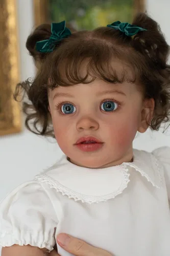 Miniatura 4 de Muñecas bebé recién nacidas de 26 pulgadas Niña de aspecto realista Muñeca bebé recién nacida de silicona Muñeca de cuerpo de tela suave Muñeca