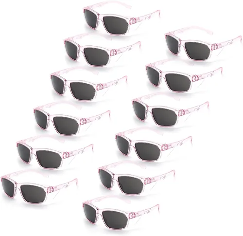 Miniatura 24 de ProtectX Anteojos de seguridad clásicos, lentes antivaho resistentes a los arañazos, gafas protectoras para el trabajo, interior/exterior, ANSI Z87.1