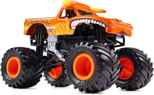 Miniatura 4 de Monster Jam, Camión monstruo oficial de El Toro Loco, vehículo de colección fundido a presión, escala 1:24, juguetes para niños a partir de 3 años