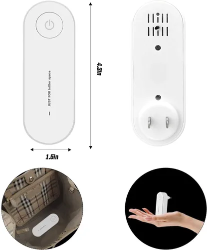 Miniatura 3 de Pure Air - 2 unidades - Purificador de aire enchufable, mini purificador de aire portátil para el hogar y más adecuado para dormitorios, inodoros