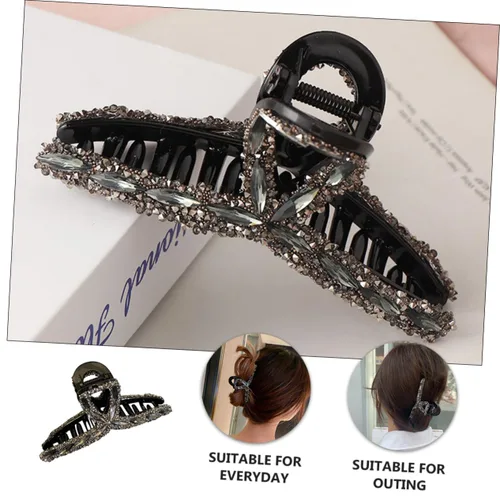 Miniatura 7 de FOMIYES 1 horquilla de metal para el cabello, pinzas para el pelo de plátano, pinzas para el pelo de tortuga, pinzas de pelo de metal para mujeres