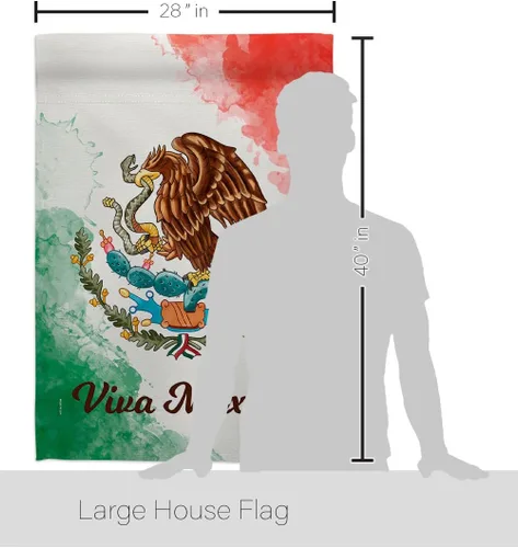 Miniatura 2 de Ornamento Collection Viva México Casa Bandera Pack de Nación Regional Internacional Mundo País Particular Área Decoración Banner Pequeño Jardín