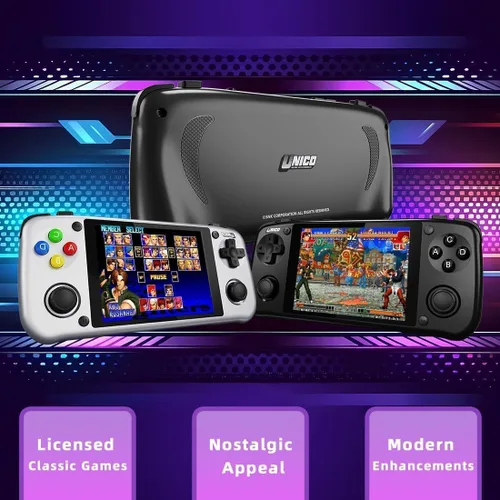 Miniatura 3 de Unico Handheld Game Console, Portable Pocket Player, Pre-Loaded 40 SNK Classic Games, Including King of Fighters, Metal Slug, etc., 4" IPS Screen