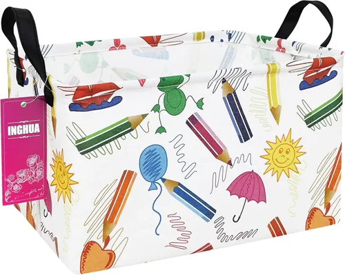 Miniatura 31 de Cesta de Almacenamiento Rectangular Organizador de Tela para Juguetes, Libros, Ropa, Regalos, Mascotas - Perfecto para Hogar, Oficina, Guardería