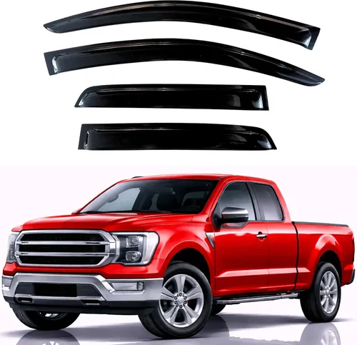Miniatura 333 de KPY Visor de ventana compatible con Hyundai Tucson 2021-2025, 4 piezas de deflector de ventilación para ventana lateral, estilo Mugen, protector
