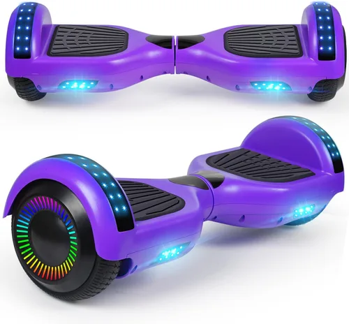 Miniatura 11 de FLYING-ANT Patinete autoequilibrante de 16.51 cm con altavoz y luces LED rojas Negro