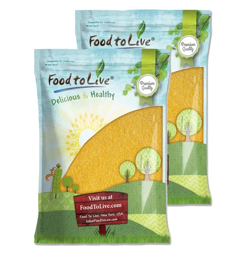 Miniatura 10 de Polenta, 12 onzas – sémola de maíz amarilla, harina de maíz molida, cocción rápida, vegano, kosher, a granel, ideal para cereales calientes