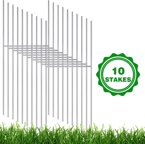 Miniatura 6 de Remiawy Estacas de metal para letreros de patio, 17 x 7 pulgadas, soporte para letrero de patio para suelo al aire libre, paquete de 10 estacas