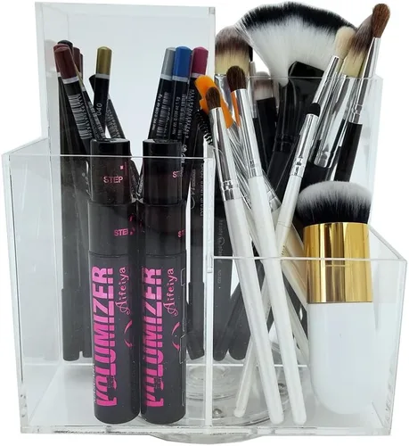 Miniatura 3 de OnDisplay Bandeja organizadora de cosméticos/maquillaje de acrílico giratoria Sky