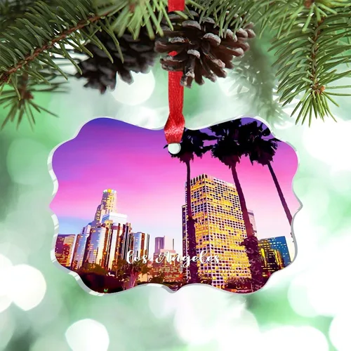 Miniatura 19 de Miami Florida, Estados Unidos, decoración de árbol de Navidad, recuerdos de ciudad de campo, recuerdos personalizados de Navidad 2023, decoración