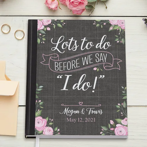 Miniatura 2 de Let's Make Memories Cuaderno personalizado para novias, planificador de boda, organizador de recuerdos, mensaje personalizado