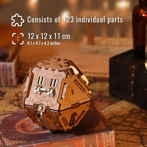 Miniatura 3 de Puzzle Potato Caja de Rompecabezas de la Piedra Filosófica - Rompecabezas 3D de Rompecabezas para Adultos - Cofre del Tesoro de Madera - Caja
