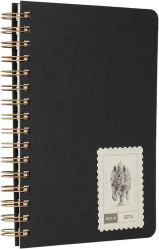 Miniatura 2 de Kolo - Cuaderno de bocetos de 5.5 x 8.5 pulgadas, encuadernado en espiral, 50 libras/74 gsm, ideal para lápiz, lápiz de colores y carbón, 100 hojas