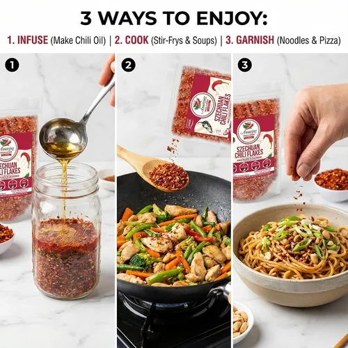 Miniatura 4 de Sichuan Chili Flakes, 1 libra (16 onzas) – Especias tradicionales de pimienta roja y condimento Szechuan para platos tailandeses, coreanos