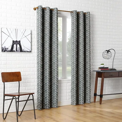 Miniatura 6 de Sun Zero Kenwood - Cortina con ojales, diseño de chevron