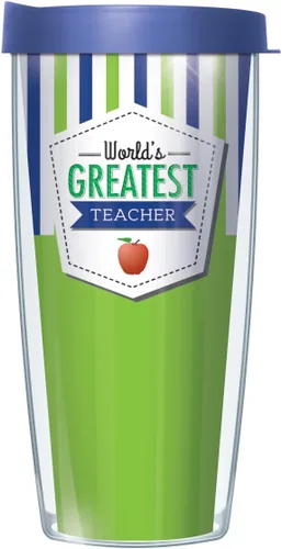 Miniatura 5 de Signature Tumblers World's Greatest No. 1 Gramps Wrap on Blue Flannel Taza de viaje de doble pared de 16 onzas con tapa negra Easy Sip