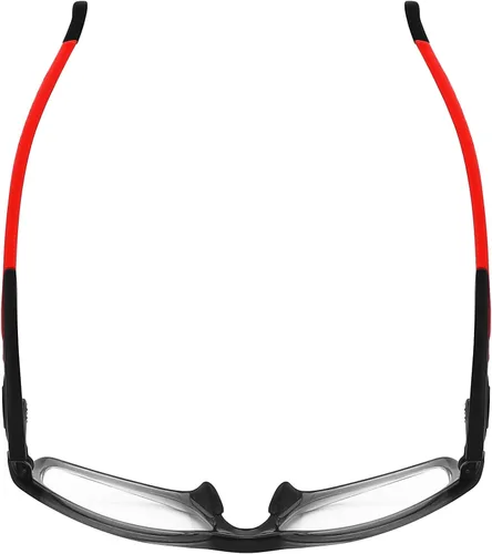 Miniatura 2 de BroLizard - Brazos de repuesto para Oakley Crosslink Glass Satin Black Frame - Rojo con anillo de icono