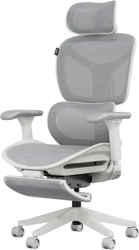 Miniatura 12 de Welax Silla de oficina ergonómica con reposapiés, silla de oficina de malla con reposabrazos 6D y reposacabezas 3D, silla de escritorio S9 Pro