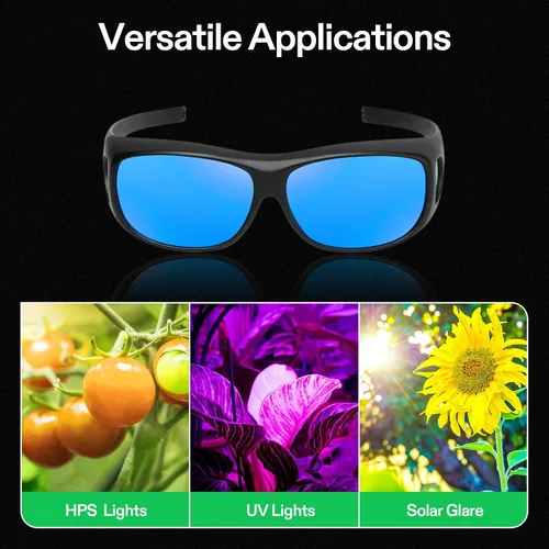 Miniatura 5 de VIVOSUN Gafas Protectoras de Hidropónicos Interior Anti UVA y UVB para Sala de Cultivo con Estuche para Gafas, Azul