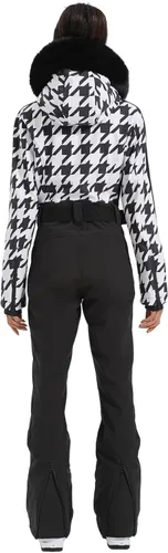 Miniatura 2 de GSOU SNOW Traje de esquí para mujer, traje de nieve de una pieza, para snowboard, delgado, aislante, impermeable, resistente al viento