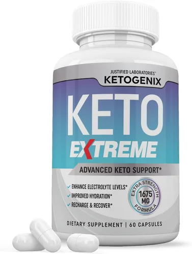 Ketogenix Extreme Keto Pills 1675 mg Fórmula nueva y mejorada que contiene vinagre de sidra de manzana, aceite de oliva extra virgen en polvo, hoja