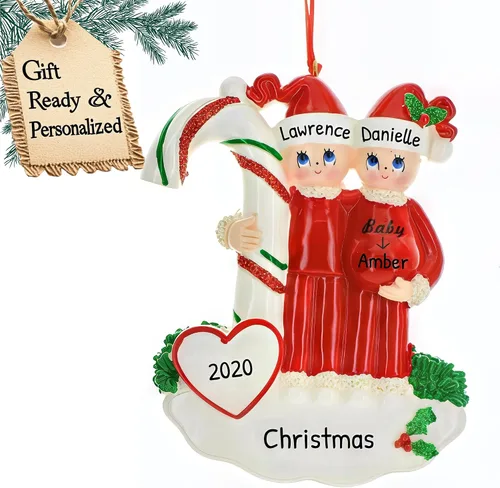 Miniatura 13 de Adorno personalizado para bebé 2025 – Regalos de embarazo personalizados para futura mamá, adorno de Navidad embarazada 2025, regalos para nuevas