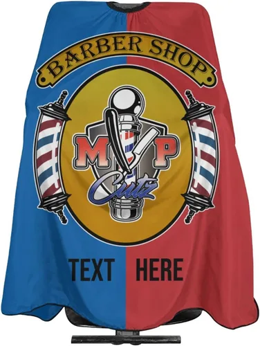 Miniatura 18 de Capa de barbero impermeable personalizada, Capa de peluquero personalizada, Añade tu texto, Capa de salón personalizada para hombres, Capa de corte
