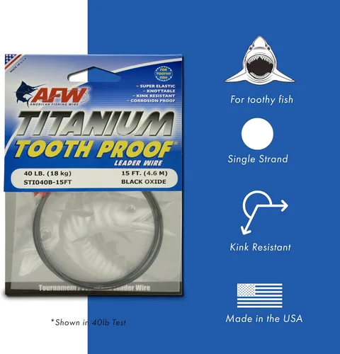 Miniatura 2 de AFW Prueba de dientes de titanio, alambre líder de una sola hebra