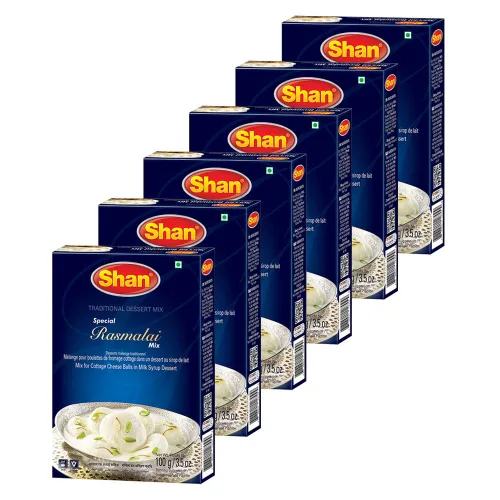 Miniatura 35 de Shan Polvo de crema de mango, 7.05 oz, postre esencial para cualquier ocasión, apto para vegetarianos, bolsa hermética en una caja (paquete de 3)