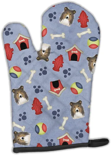 Miniatura 78 de Caroline's Treasures BB4020OVMT Dog House Collection Border Collie - Guante de horno grueso resistente al calor para sartenes calientes y horno