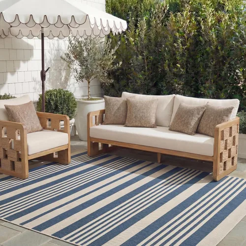 Miniatura 20 de SAFAVIEH Courtyard Collection - Alfombra decorativa, 2.3 x 5 pies, beige y verde oscuro, para interior/exterior, resistente a la intemperie