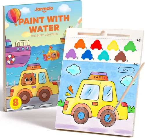 Libros de pintar con agua para niños pequeños, actividad de pintura de acuarela sin desorden para niños de 1-3, 2-4, 4-6 años, regalo de arte y