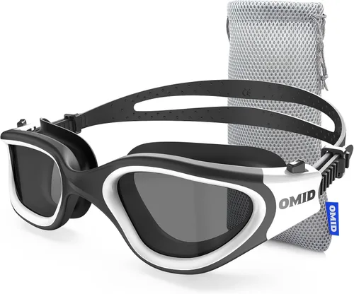 Miniatura 23 de OMID - Gafas de natación polarizadas P2, gafas antivaho para natación para hombres y mujeres adultas Marco A7-allblack Lente Plata