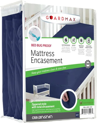 Miniatura 18 de Guardmax Funda de colchón de punto con cremallera, tamaño Queen, impermeable y a prueba de chinches, ropa de cama cómoda, suave y silenciosa con 2