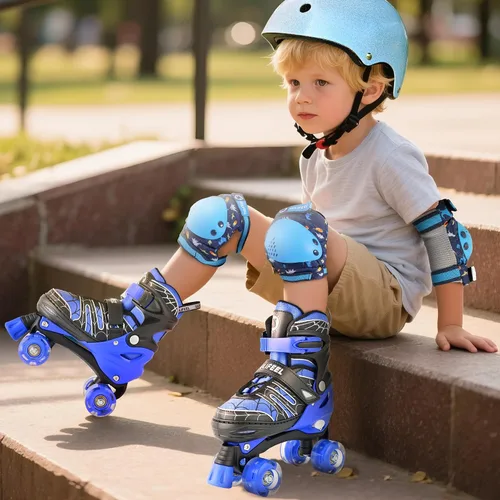 Miniatura 7 de SULIFEEL - Patines ajustables para niños para niños de 3-5, 5-8, 6-12 años con ruedas iluminadas ajustables de 4 tamaños, el mejor regalo para niños