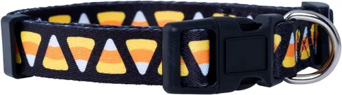 Native Pup Collar de perro de Halloween (mediano, maíz caramelo)